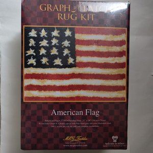 New Graph n Latch Rug Kit American Flag Style 37703 Craft Kit Made in USA
